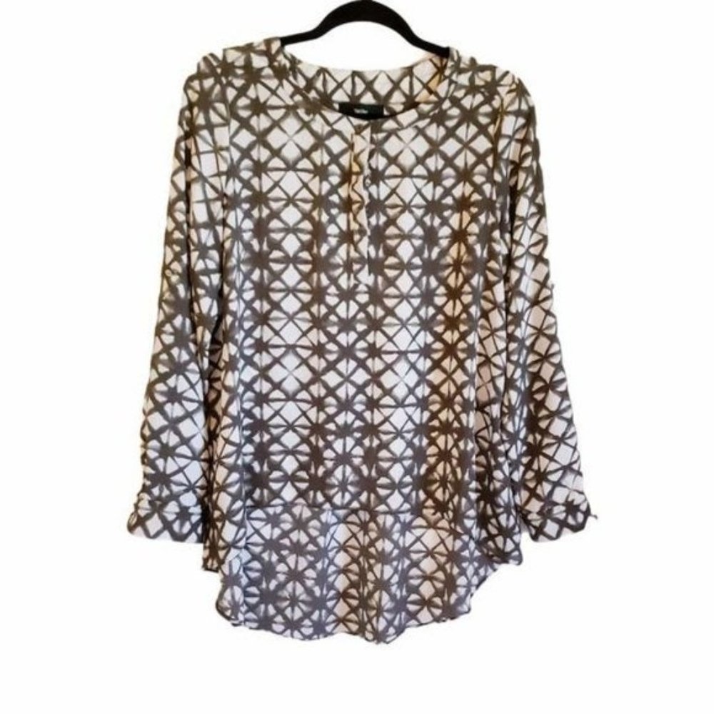 Stylish Gray Patterned Women's Top